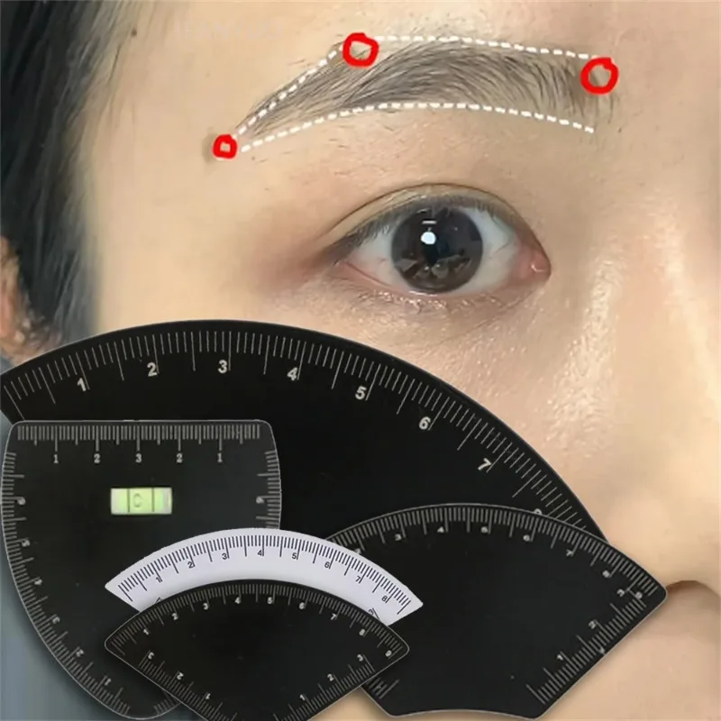 6-förmiges Augenbrauen-Design-Lineal, Microblading-Mapping-Werkzeug für 1-Minuten-Formung, Permanent-Tattoo-Zeichnungsführung, Augen-Markierungslineal