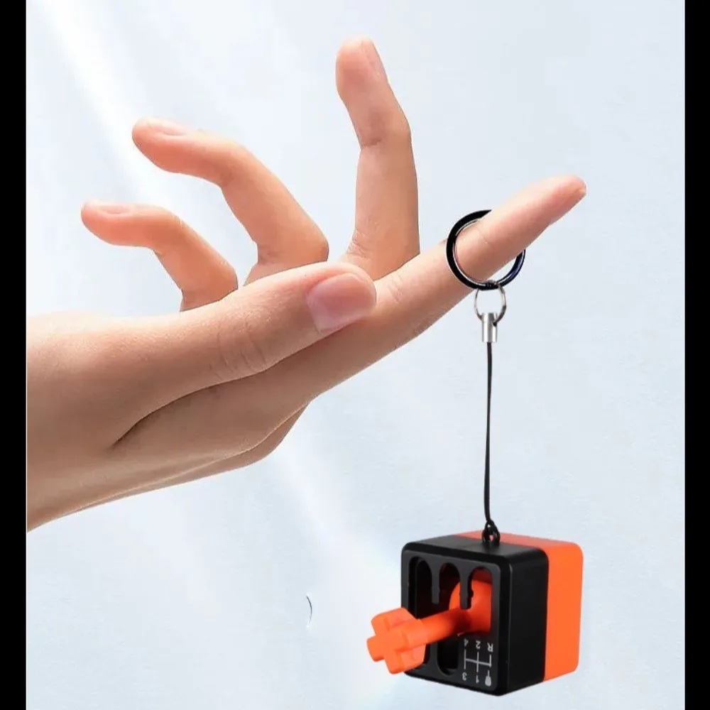 

Finger Toy Decompression Toy Carrot Gear Handle Manual Gear Shifter Transmission Keychain Toy Creative Keychain