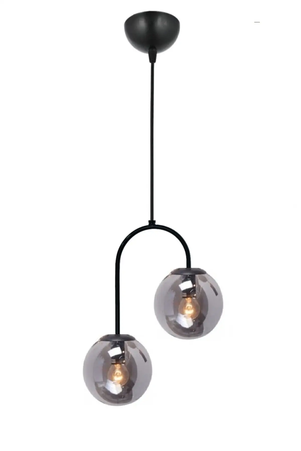 

DOLBOVI black double Modern Glop smoked glass black pendant chandelier