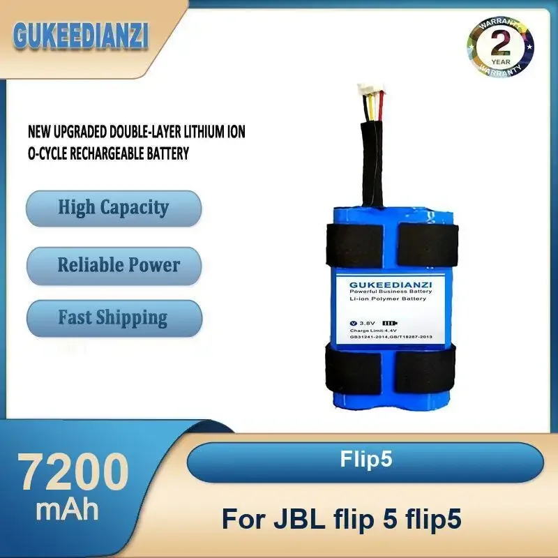 

Flip5 7200mAh High Capacity Speaker Battery For JBL flip 5 flip5