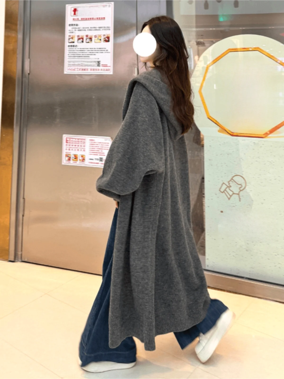 

Fall 2026 Trendy plus Size Vintage Long Sleeve Open Cardigan Knitted Sweater Coat Lazy Style Top Korean Loose Fit Regular Thi...