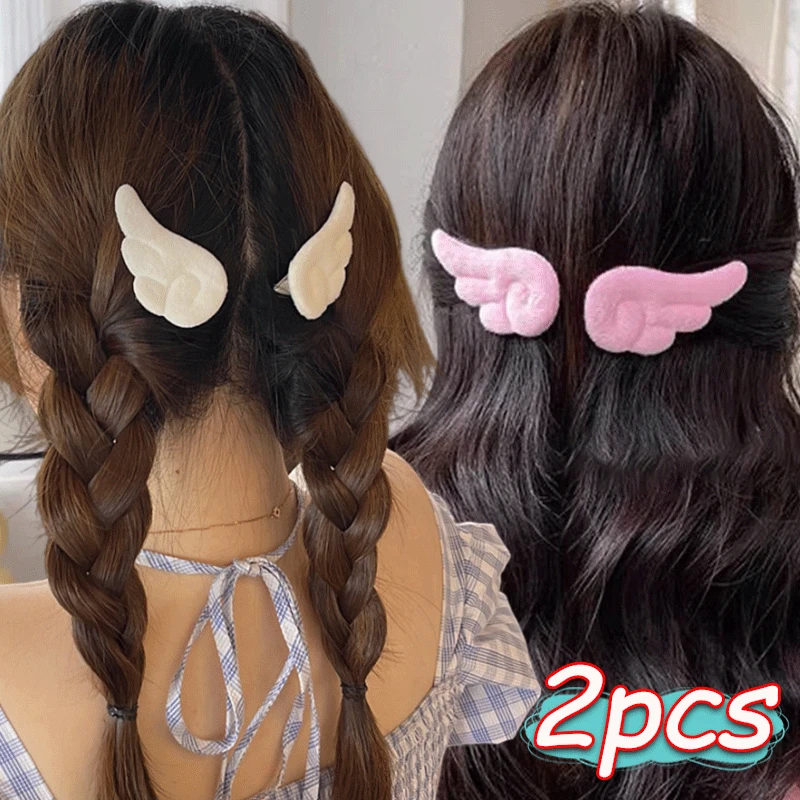 

Angel Wings Hairpins Cartoon Lovely Plush Non Slip Bobby Pin Little Wings Hair Clips Headdress for Girls Childr Hair Accessories