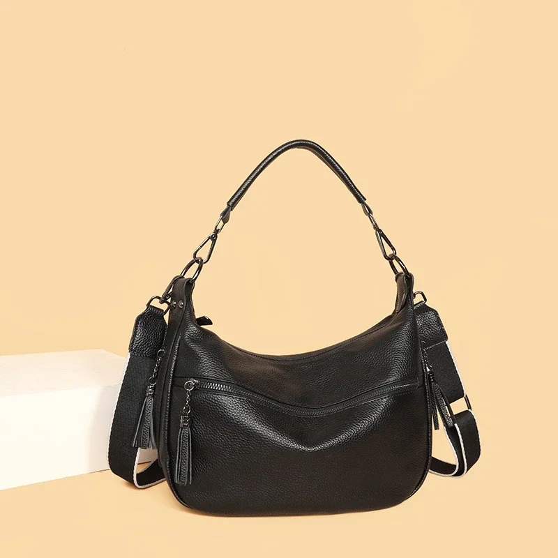 Echtes Leder Hochwertige Damen-Tragetasche Designer-Umhängetasche Retro Casual Damen-Schulter-Messenger-Handtaschen 2026 – Detail 27