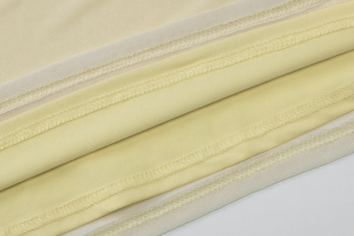 Abito da donna sexy in rete trasparente patchwork con fionda aderente maxi abito da festa con scollo a V senza spalline abito lungo da spiaggia sottile senza schienale