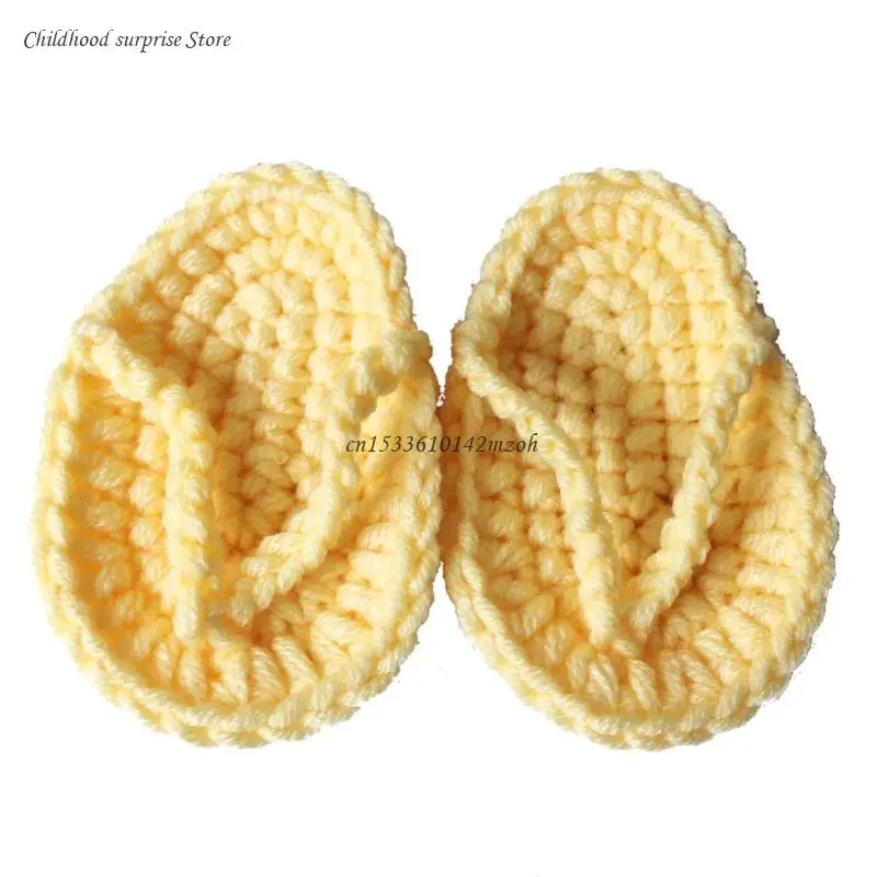 Baby Knit Shoes Newborn Photography Prop Mini Crocheted Slipper Photography Tool Dropship