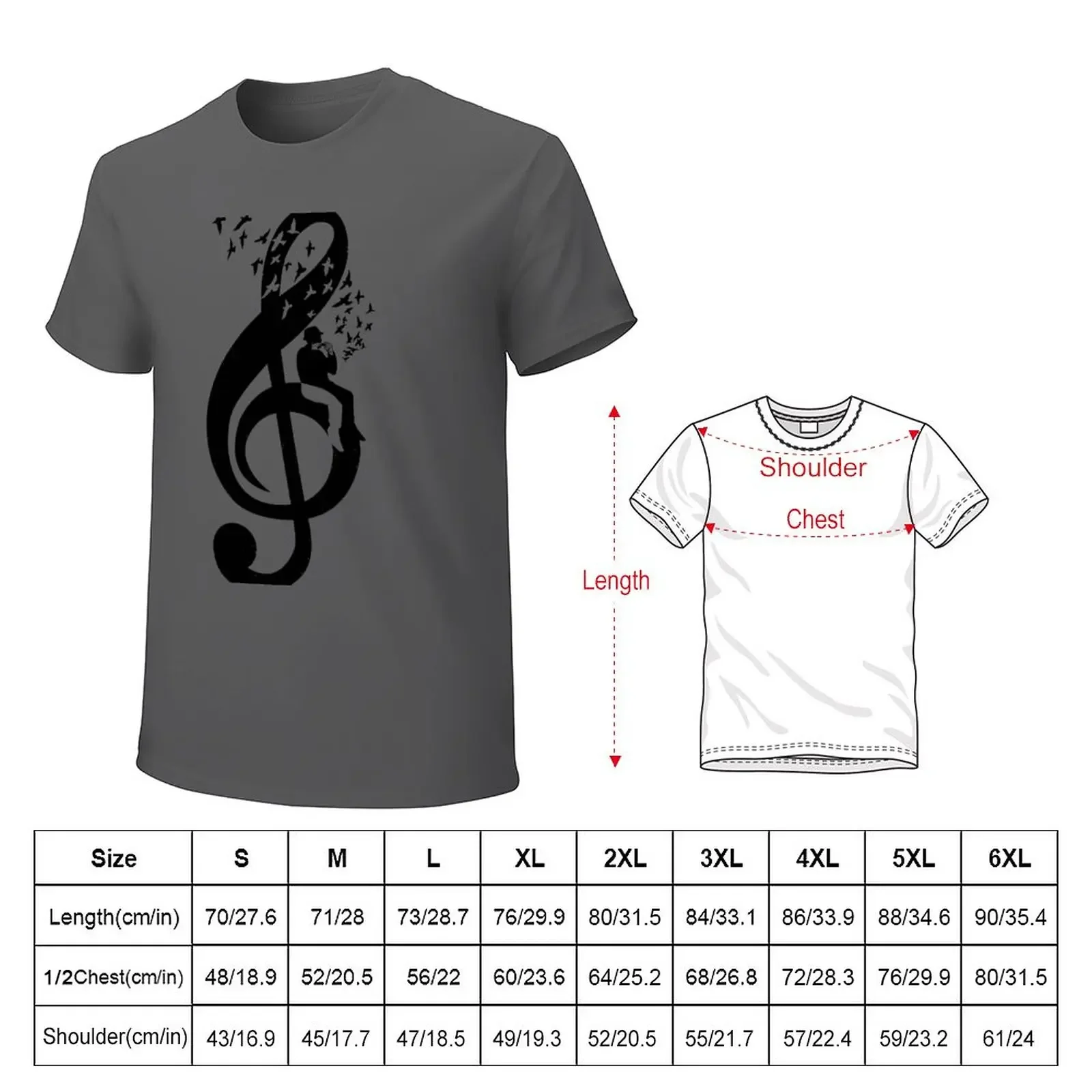 Treble Clef - Harmonica T-Shirt shirts graphic tees cute clothes plus sizes plain t shirts men