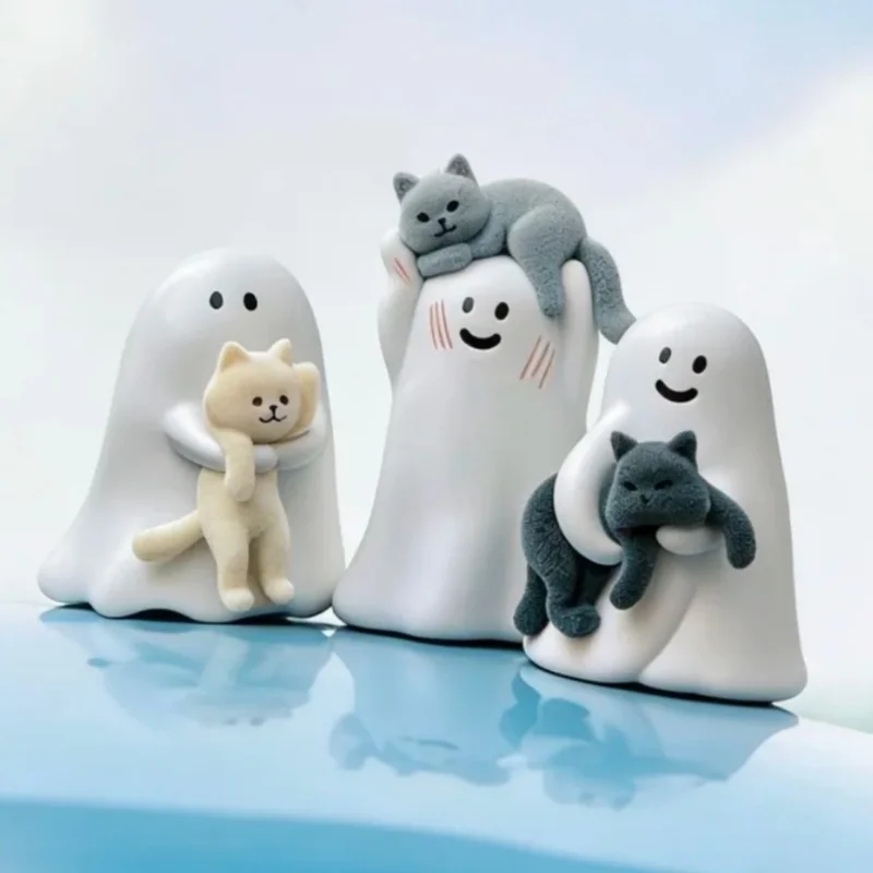 

New Blind Box Little Ghost Behold My Cat Series Mystery Box Cute Glow-In-The-Dark Collectible Ornament Toy Birthday Gift