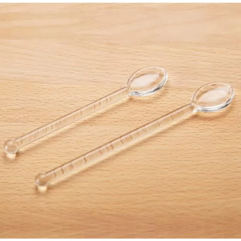 Clear Glass Stirring Coffee Spoon Dinnerware Eco-friendly Tableware Set for Kitchen Home Furnishing Necessity