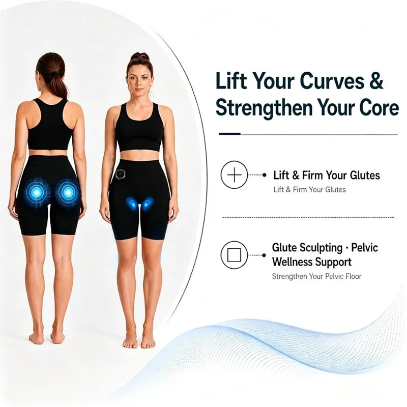 EMS pulse hot compress yoga pants with massage for buttocks training, hip-raising shaping fitness pants