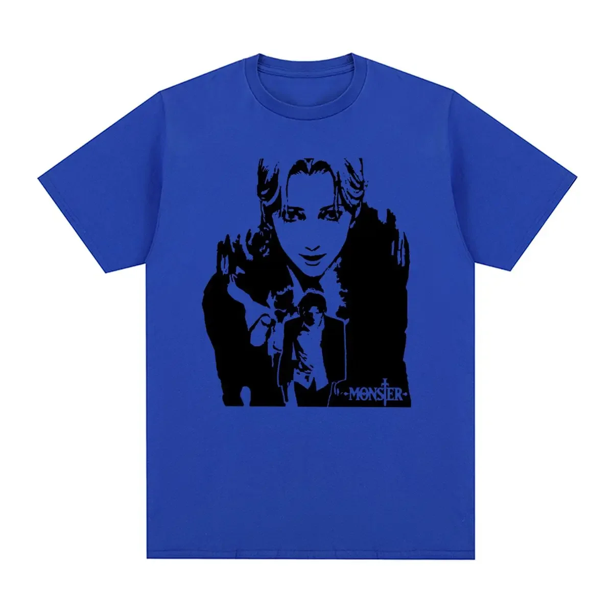 New Tee  Tops anime clothes tshirtgraphic New Arrival  Monster Johan Liebert Naoki Urasawa Vintage T-shirt Cotton Men T shirt