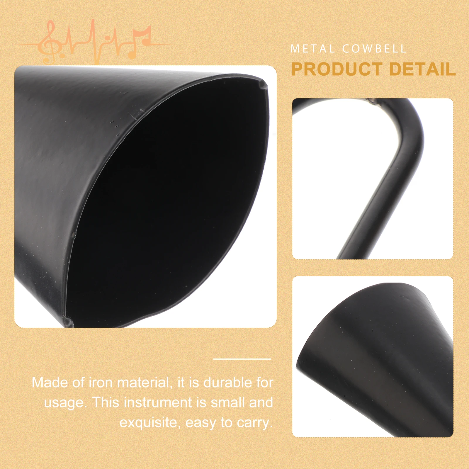 

1PC Premium Metal Cowbell for Classroom Iron Small Exquisite Cheer Bell Doorbell Musical Instrument Music Accessories