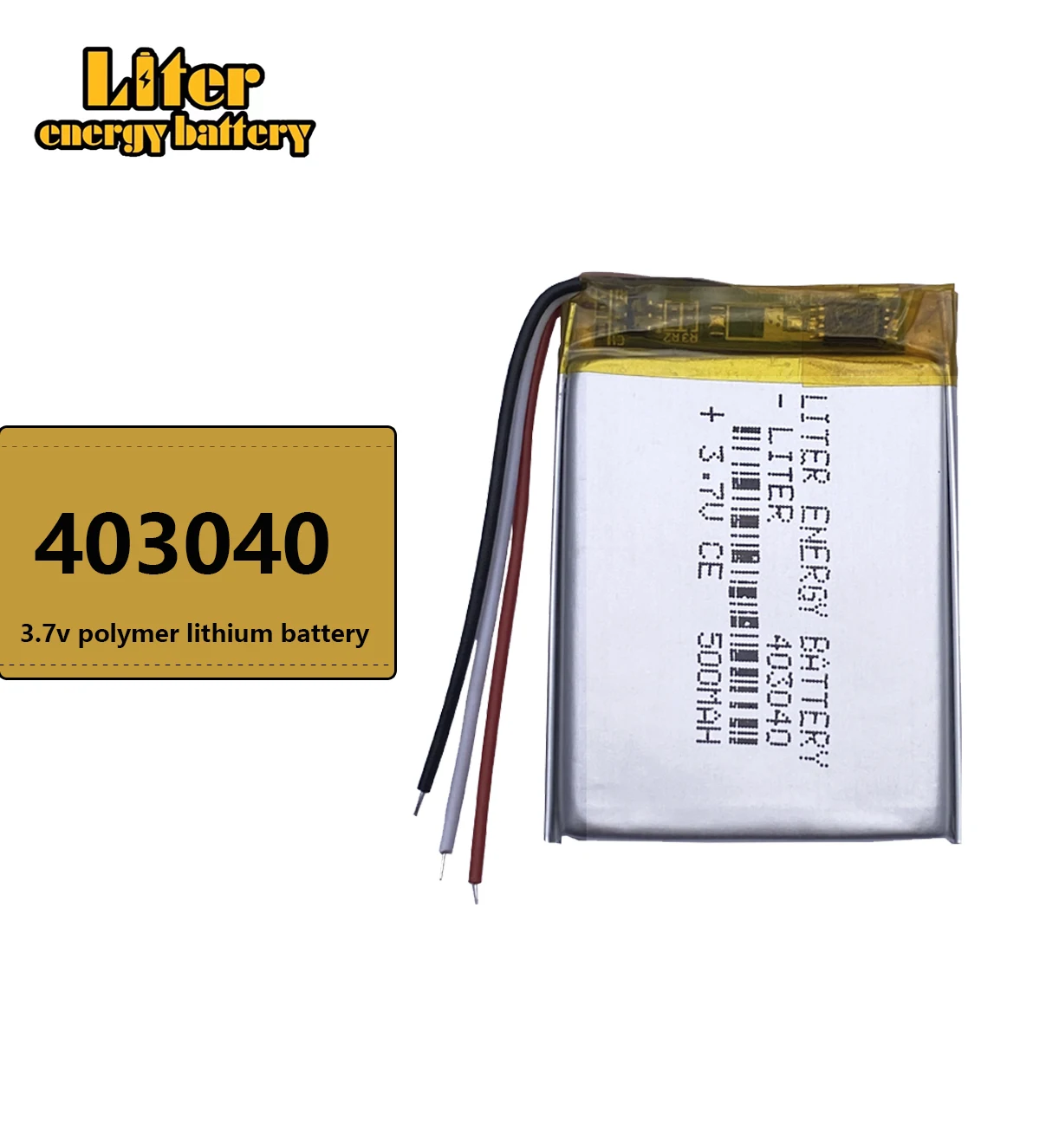 3 line Polymer battery 403040 500mah 3.7 V  smart home MP3 speakers Li-ion battery for dvr,GPS,mp3,mp4,cell phone,speaker