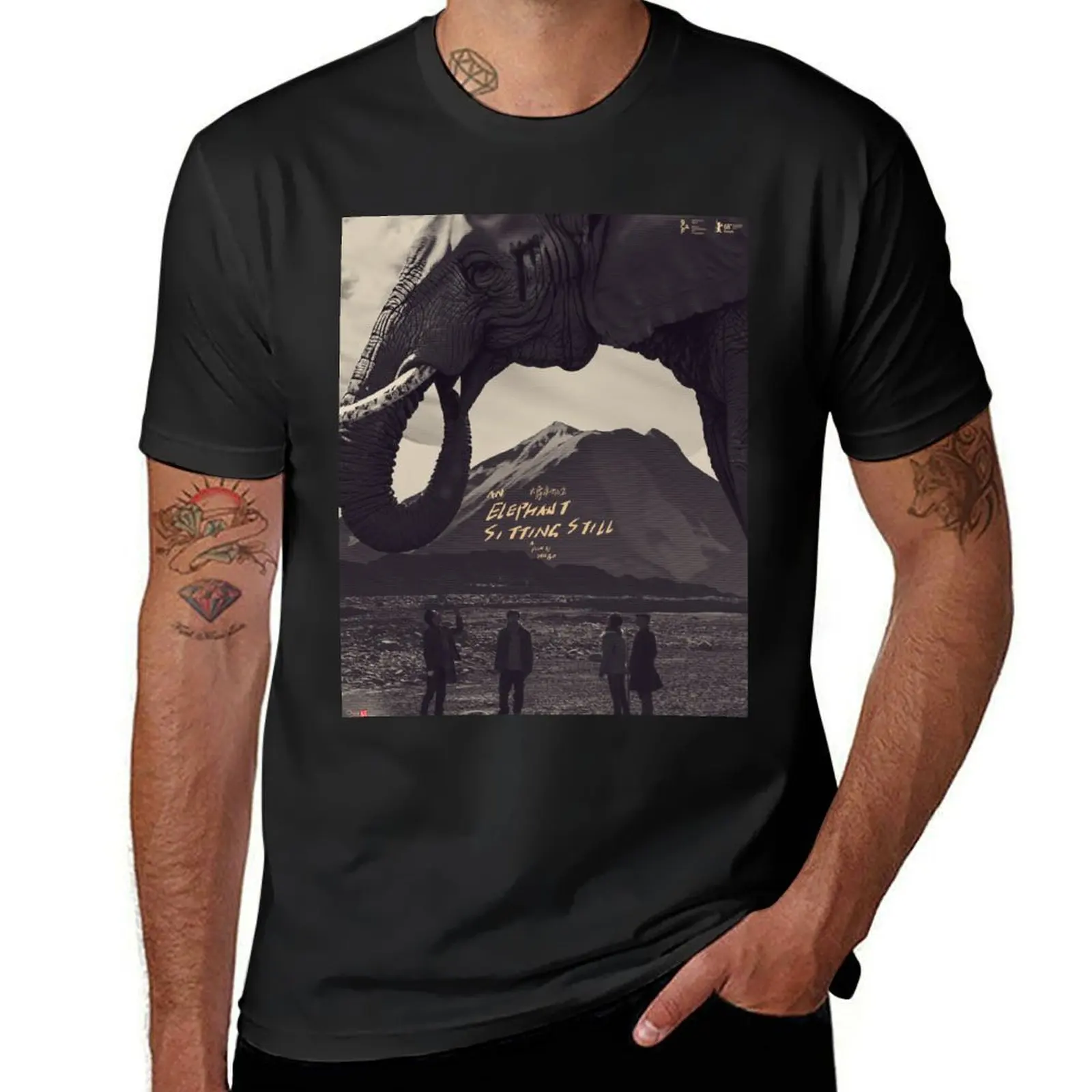 An Elephant Sitting Still (2018) Movie T-Shirt blanks animal prinfor boys men t shirts