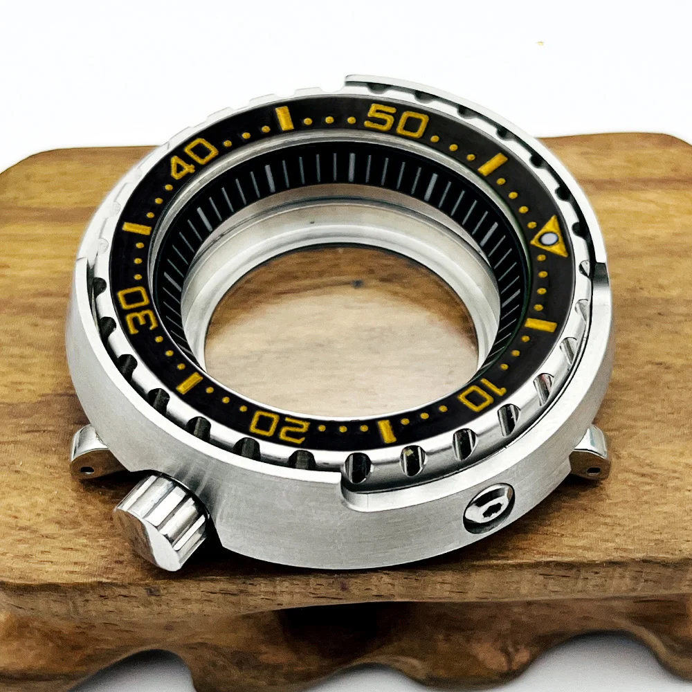 Mod NH35 Tuna Watch Case Fit For NH34 NH35 NH36 7S26 Movement Transparent Back Cover Canned Watch Case Spare Parts For Watches