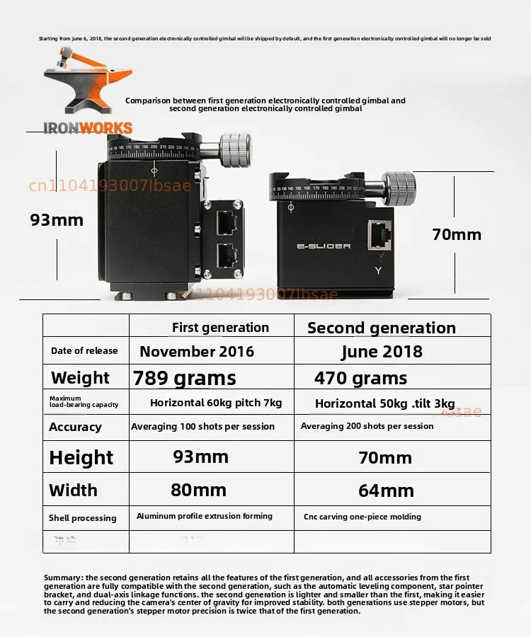 Electronically controlled gimbal time-lapse photography Large-range time-lapse automatic horizontal gimbal Hoshino equator