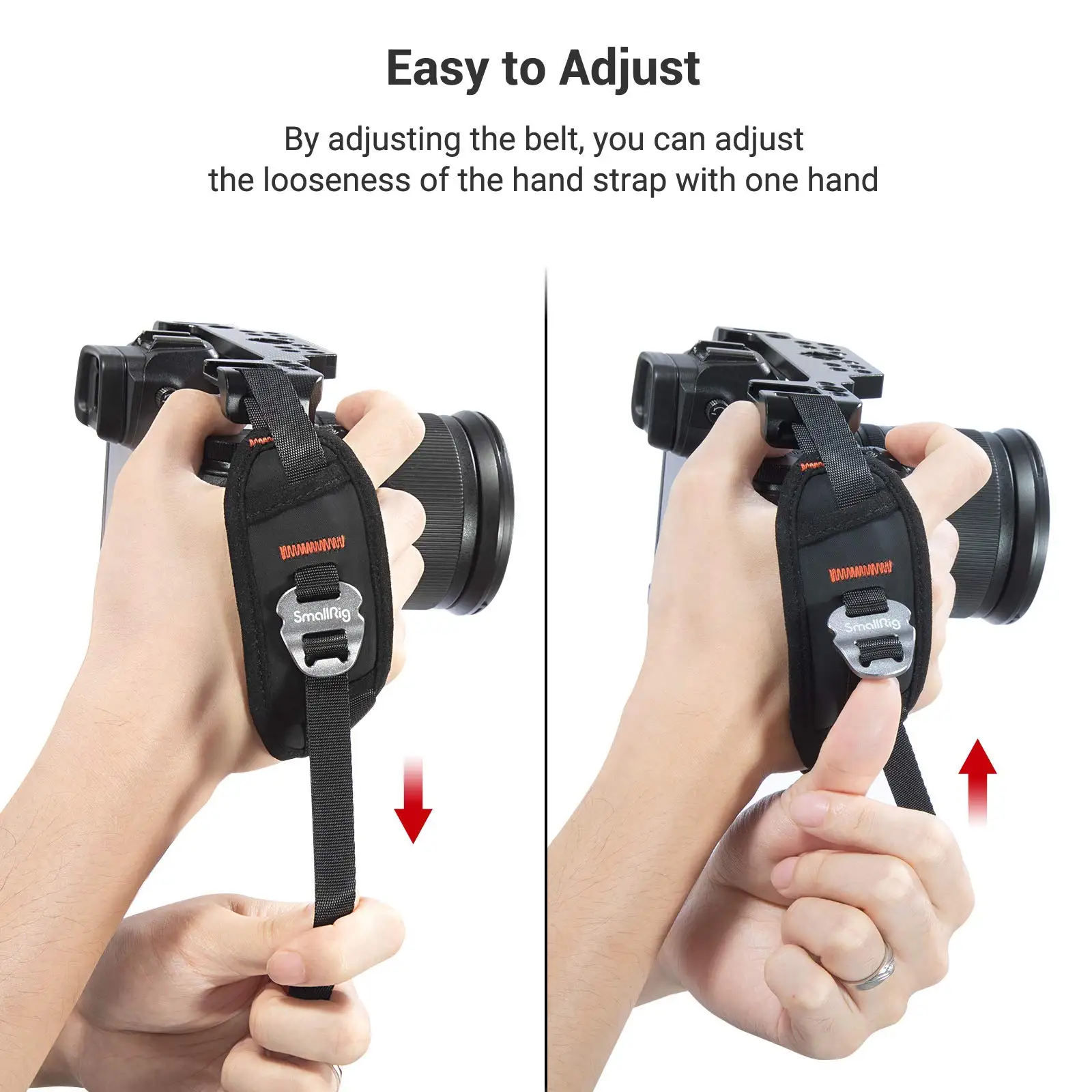 SmallRig Universal Hand Strap For DSLR Camera Cage Side Handgrip With Strap Slot Case Adjustable Secure Grip  Support Rig -2456