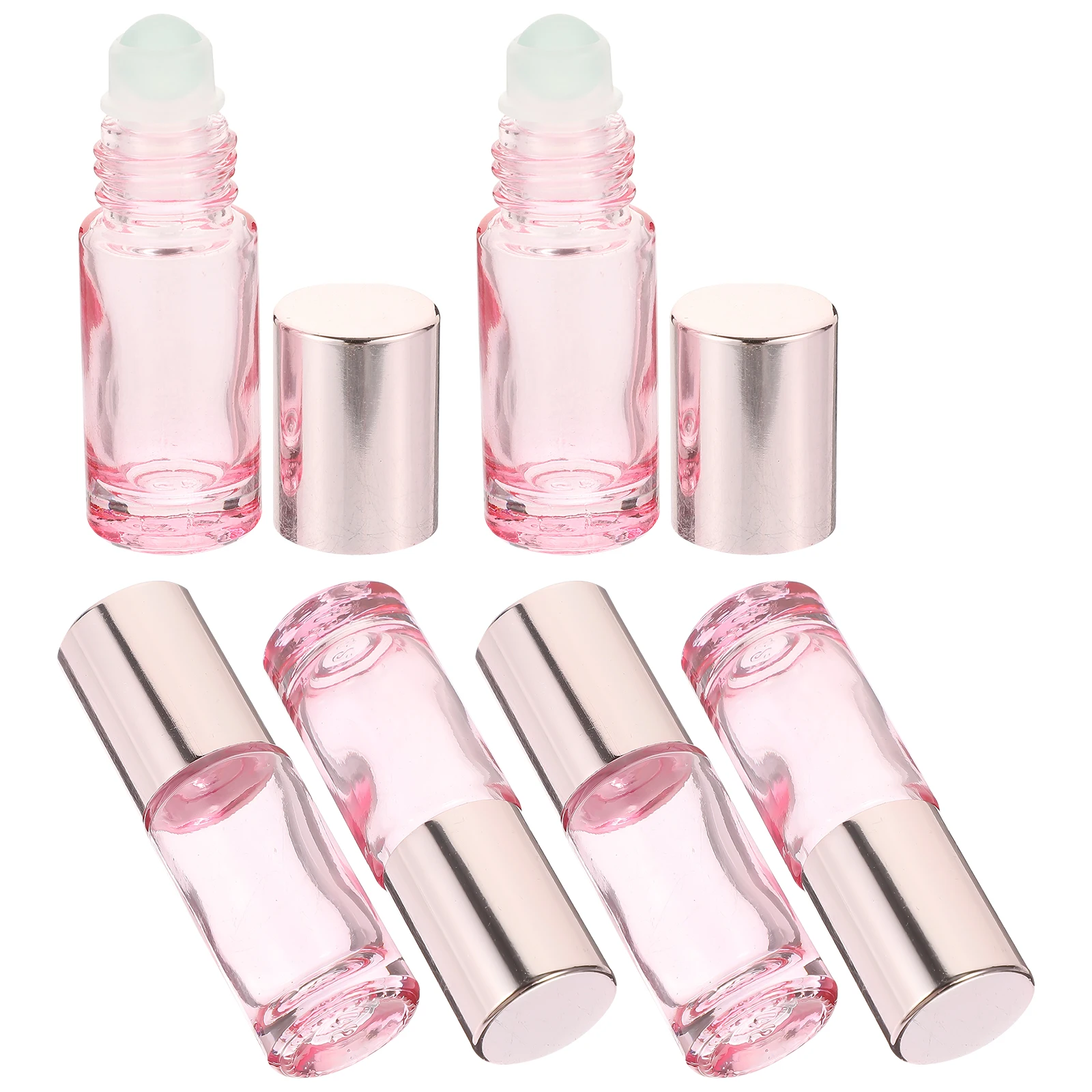 

6Pcs Essential Oil Roller Bottles Glass Perfume Bottles Travel Use Roller on Bottle Refillable Leak Proof Sub Bottle