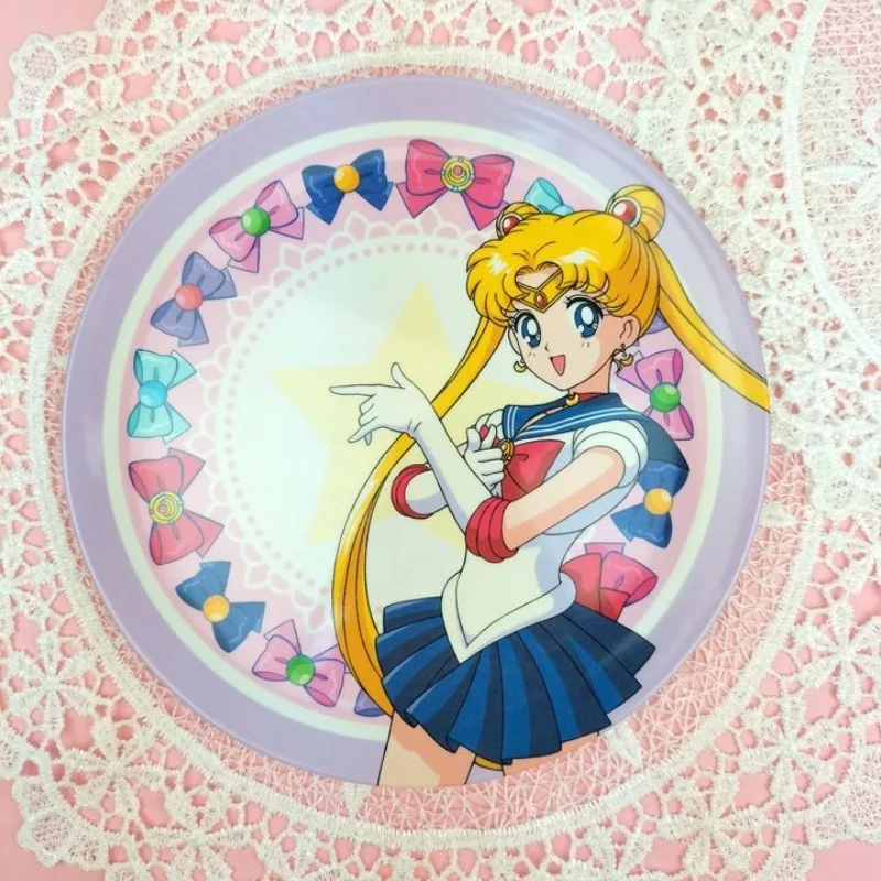 Sailor Moon anime Shui Bing Yue dessert disc surrounding kawaii cartoon 8-inch melamine disc exquisitely printed dessert disc