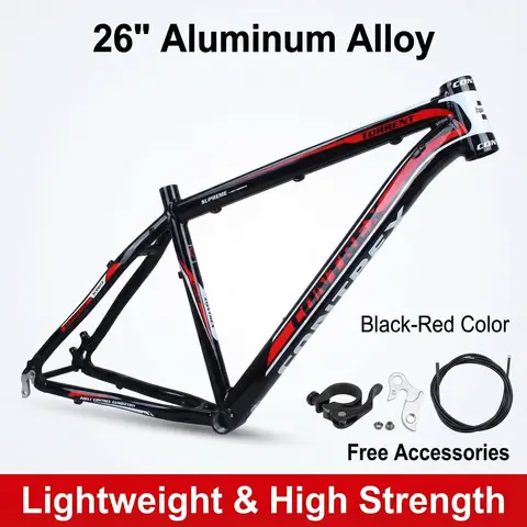 26/29 Inch 6061 Aluminum Alloy Mountain Bike Frame - Disc Brake Style, Variable Speed Inner Line, 17 Inch Middle Tube