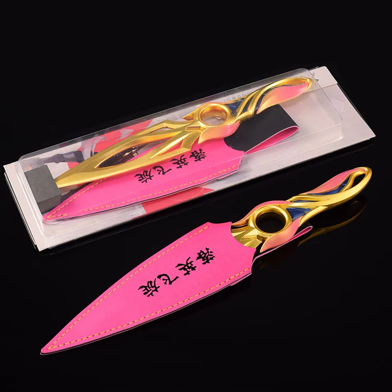 22cm Valorant Melee Weapon Mystbloom Kunai with Holster Metal Model Replica Game 1 Real Katana Safety Training Knife Toy Boys