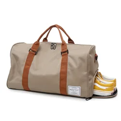 Sac à main Oxford grill pour hommes et femmes, fourre-tout de voyage, fermeture à glissière, sac de sport étanche, réglable, initié, décontracté, rouge