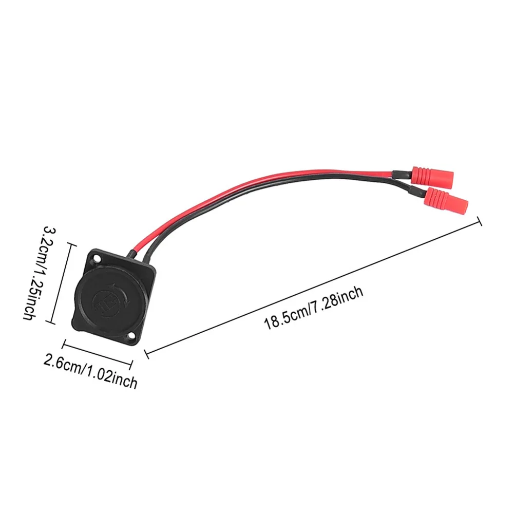 Сменный 3-контактный зарядный порт XLR, совместимый с INOKIM OXO OX, прочная пластиковая розетка с резиновым уплотнением, черный
