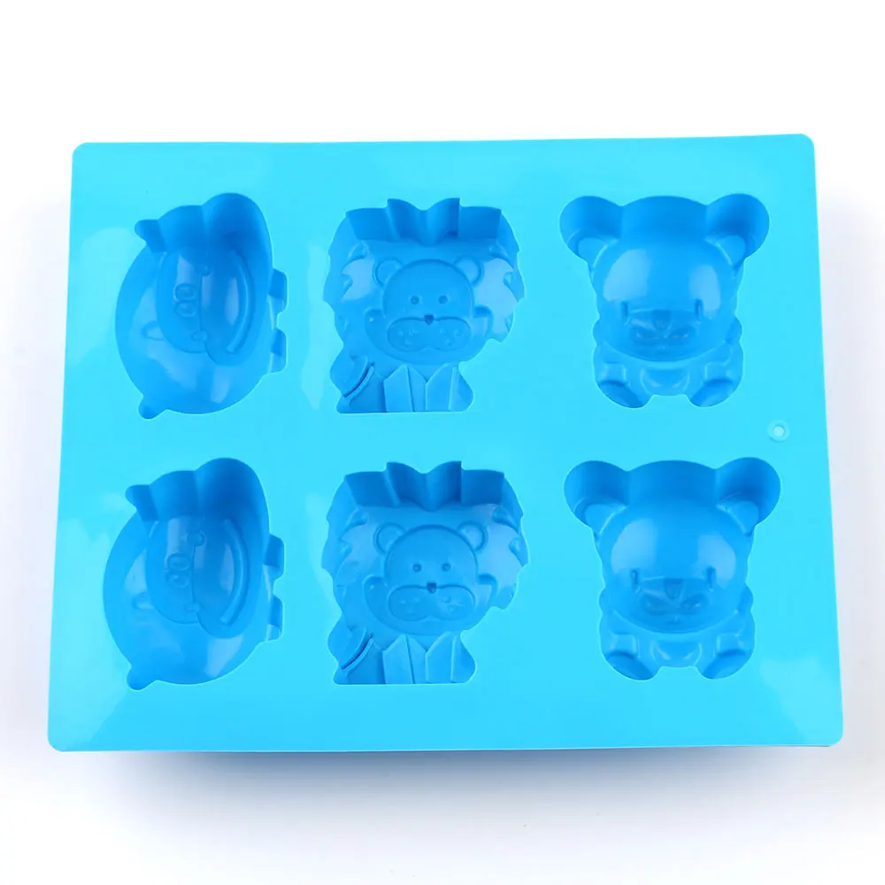 Jelly Pudding Dessert Mousse Baking Mould Handmade Lion Cow Silicone Mold Cake Tool