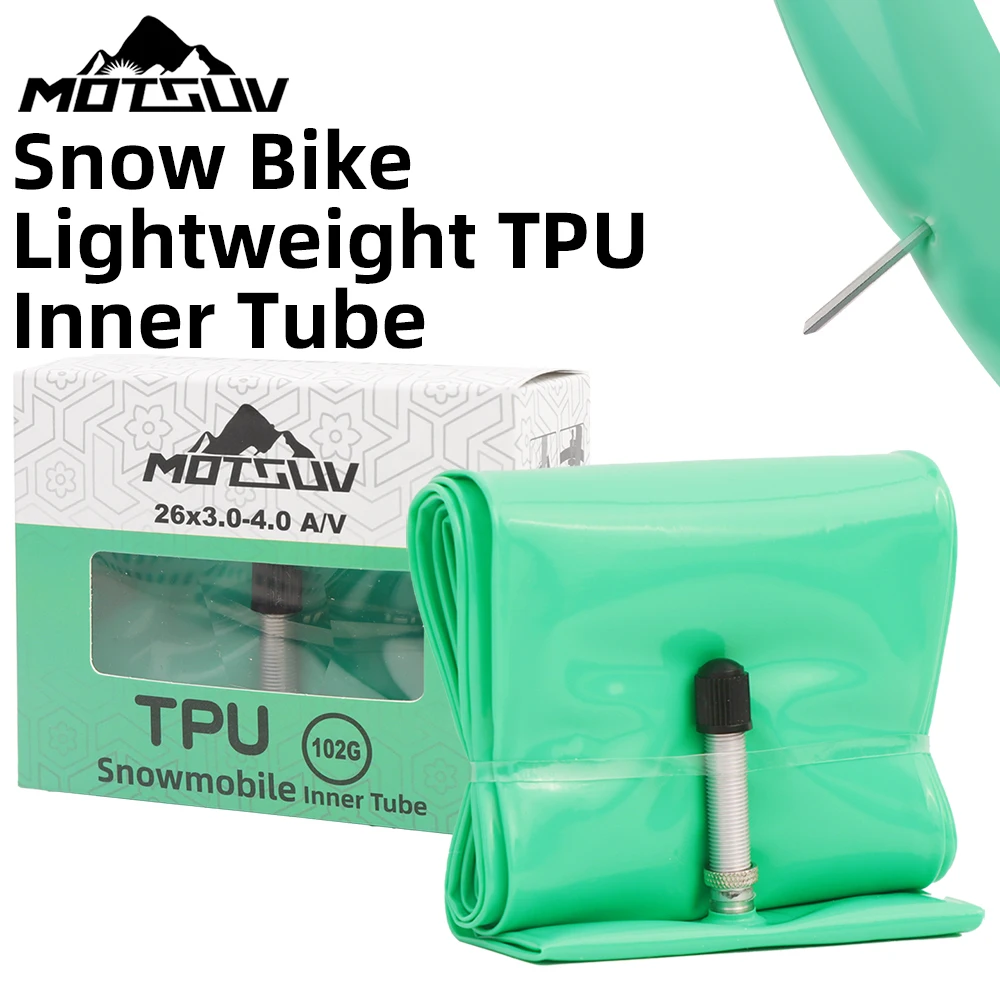MOTSUV Snowbike TPU Fahrradschläuche 20 24 26 27,5 29x3,0-4,0 Fahrrad TPU-Material Reifen 45mm Aluminiumlegierung Fahrradventil