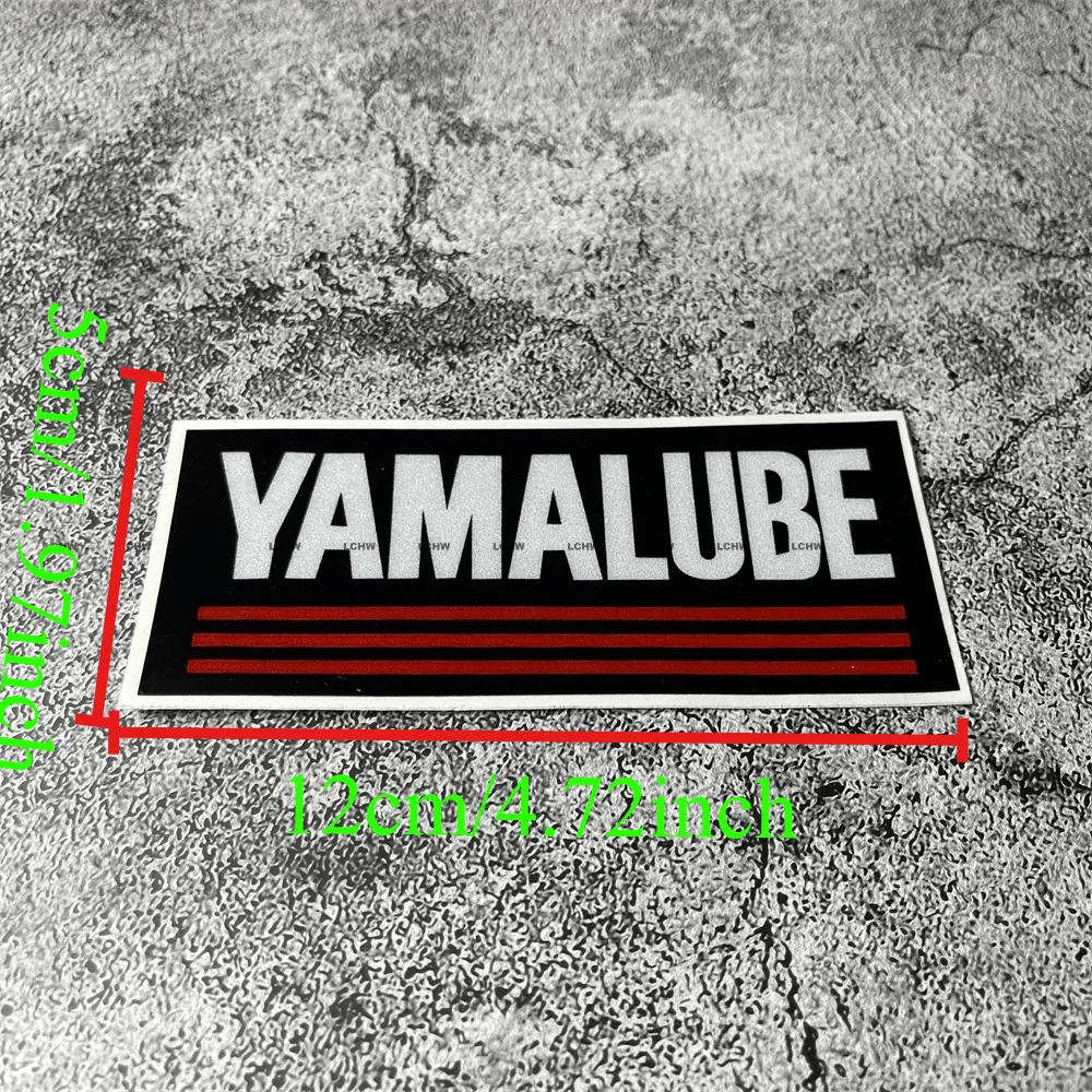 1Pc Amarubi Square Reflective Vinyl Sticker,White Text 3 Red Stripes,Waterproof Racing Style for Fairing,Tank,Helmet,Body Decor