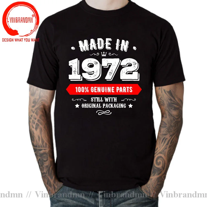 Premium Vintage Made in 1972 Legend Was Born In 1972 T-shirt Aged to Perfection All Original Parts T Shirt 100_ Genuine TeeShirt