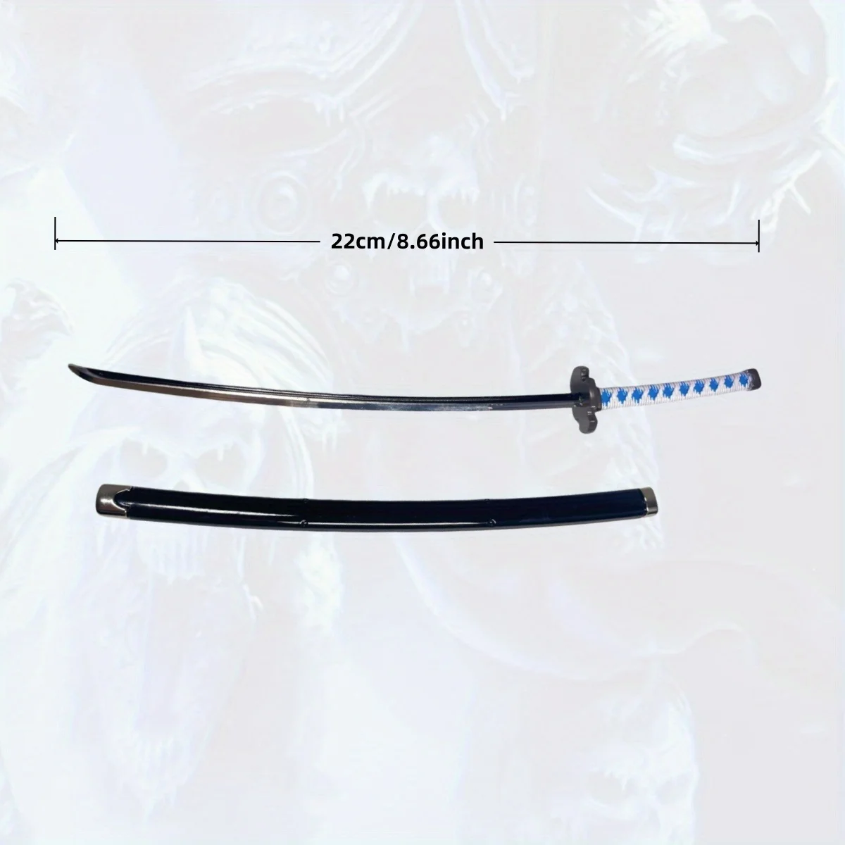 8.6 pollici Demone Slayer Kamado Tanjirou Metallo Katana Spada Sciabola Ninja Coltello Originale Samurai Sabre Accessori Cosplay Prop Giocattolo