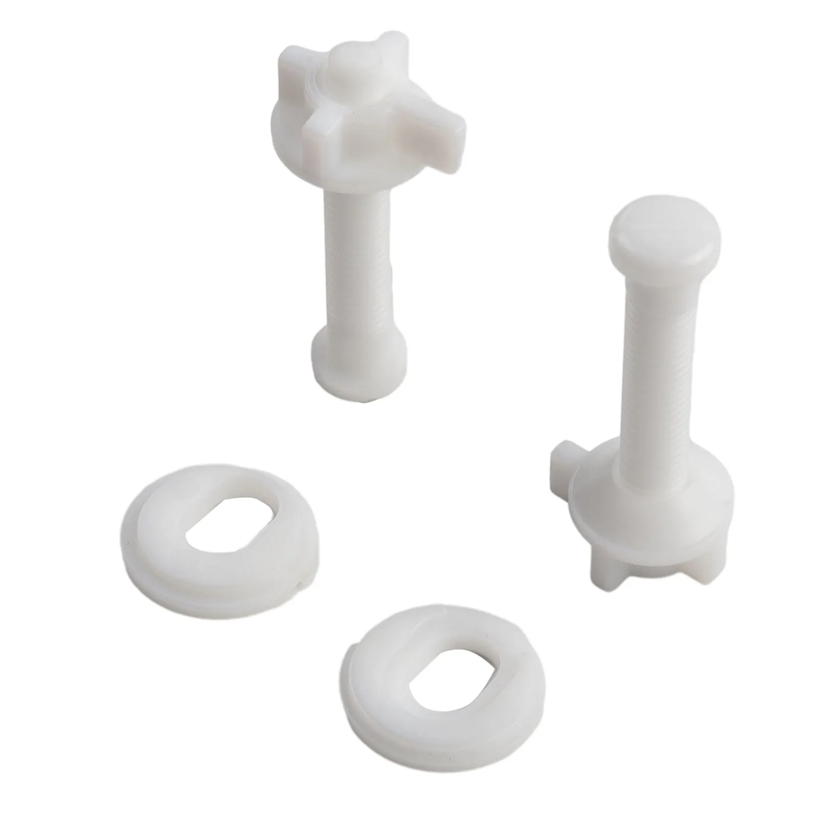 2 Pieces Toilet Seat Repair Kit Including Bottom Fitting Screws Bolts and Hinges for Replacement of For Bathroom Toilet Seats