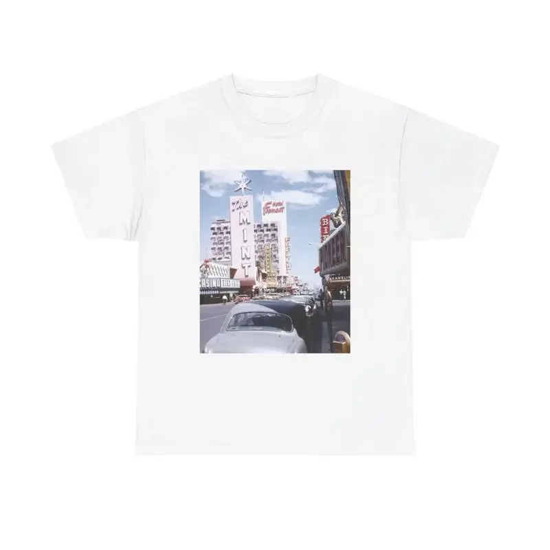 Old Las Vegas T Shirt Vintage Strip Retro Photo Nostalgia Heavy Casinos