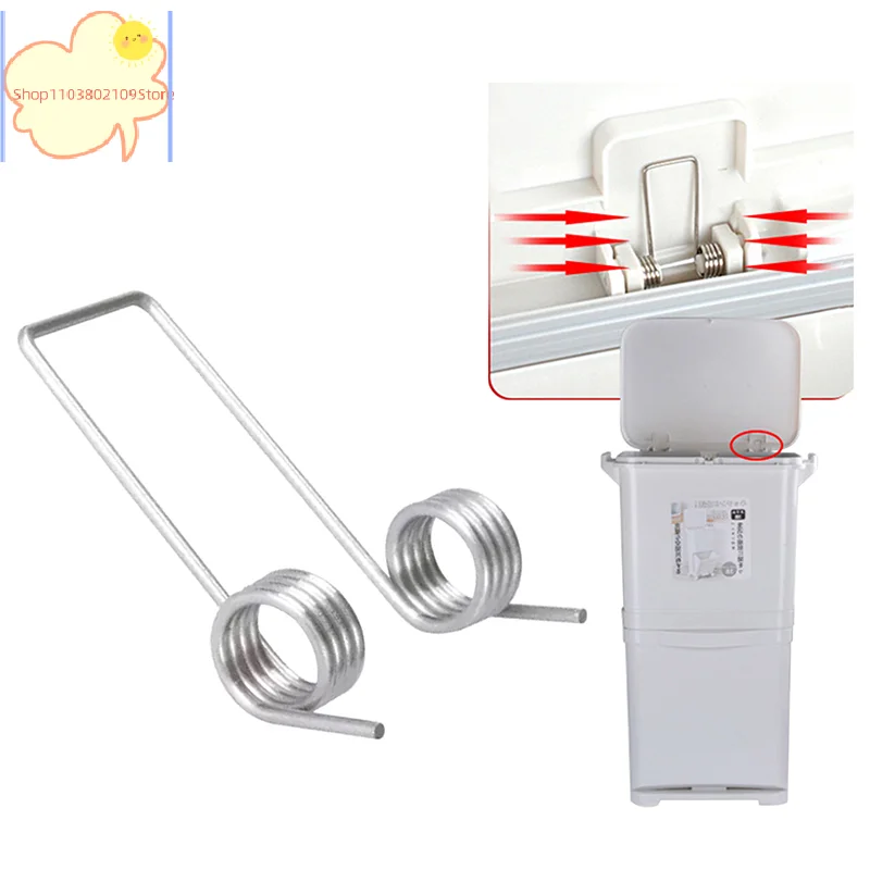 [Y]Garbage Can Adjustable Compress 1mm Double Torsion Spring Hand-operated Flip-top Storage Bucket Accessory