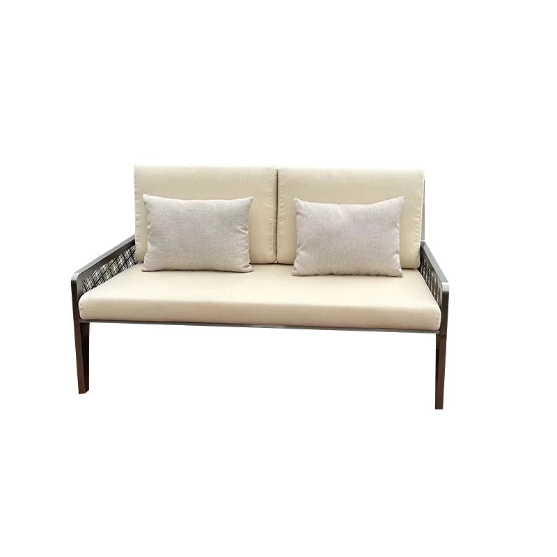 

Double sofa home light luxury European outdoor courtyard tables and chairs, sun protection and waterproof outdoor sun room