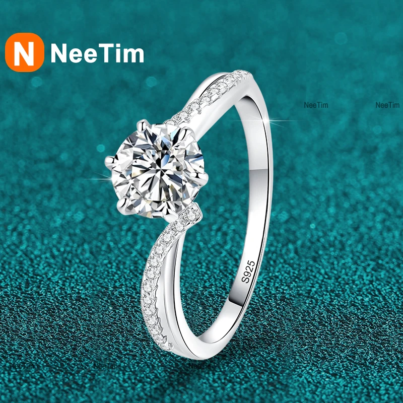 neetim-1ct-モアッサナイトリング-925-スターリングシルバー-ホワイトゴールドメッキ-ファインジュエリー-ウェディング-エタニティ-エンゲージメントリング-女性用