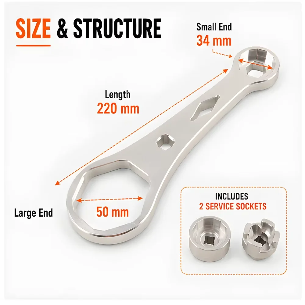 Motorcycle Accessories Multifunctional Spanner Fork Cap Wrenchs Shock Absorber Repair Removal Tool For GasGas EC EX MC EXF MCF