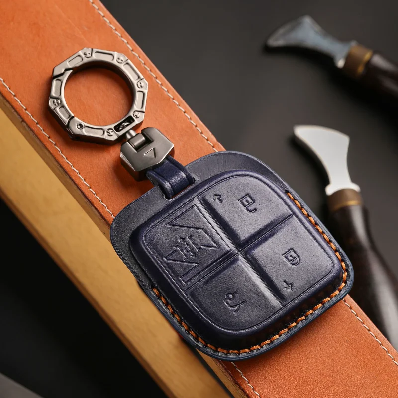 

Премиальный кожаный чехол-футляр для автомобильного ключа Lynk & Co 08 EV, защитный чехол-брелок с пряжкой, аксессуары для интерьера автомобиля