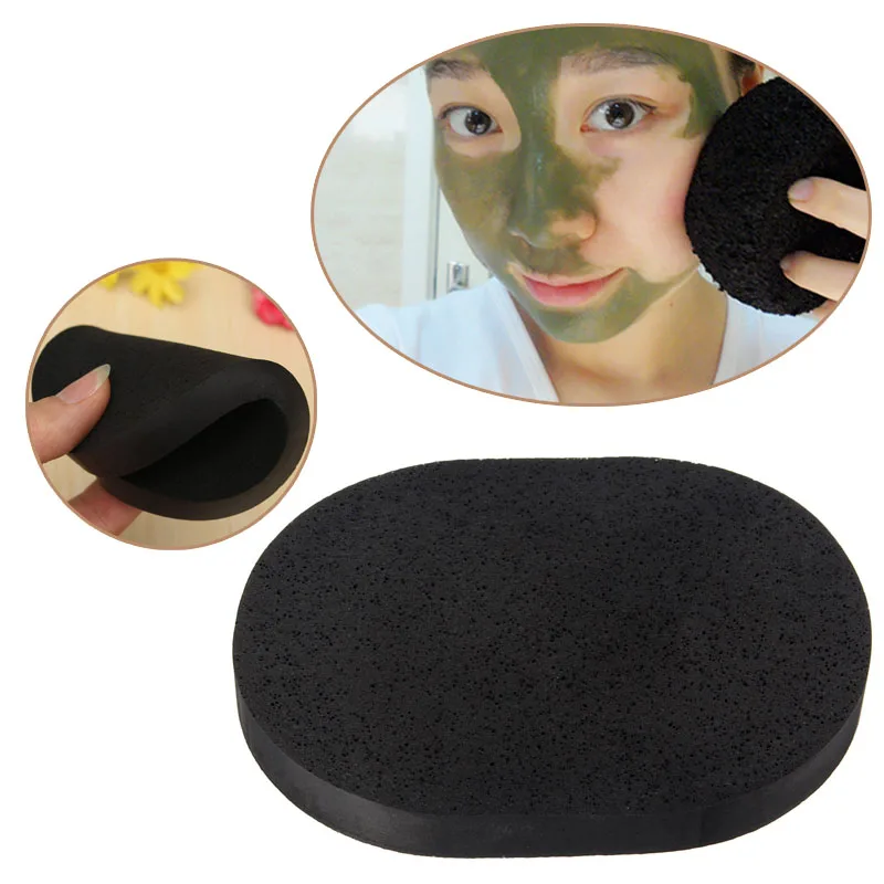 Bamboo Charcoal for Facial Puff Face Deep Cleansing Washing Sponge Makeup Founda 203C