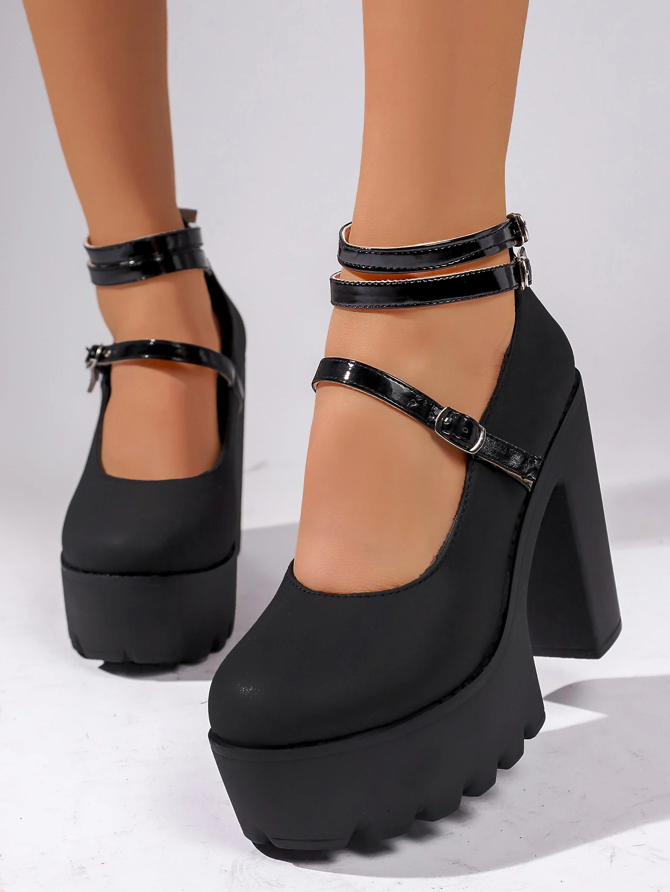 High Heels Damen Mary Janes Schuhe Frauen Plateau Mode Sandalen Sommer Neue Kleider-Lolita-Schuhe Chunky Pumps Zapatos Mujer – Detail 21