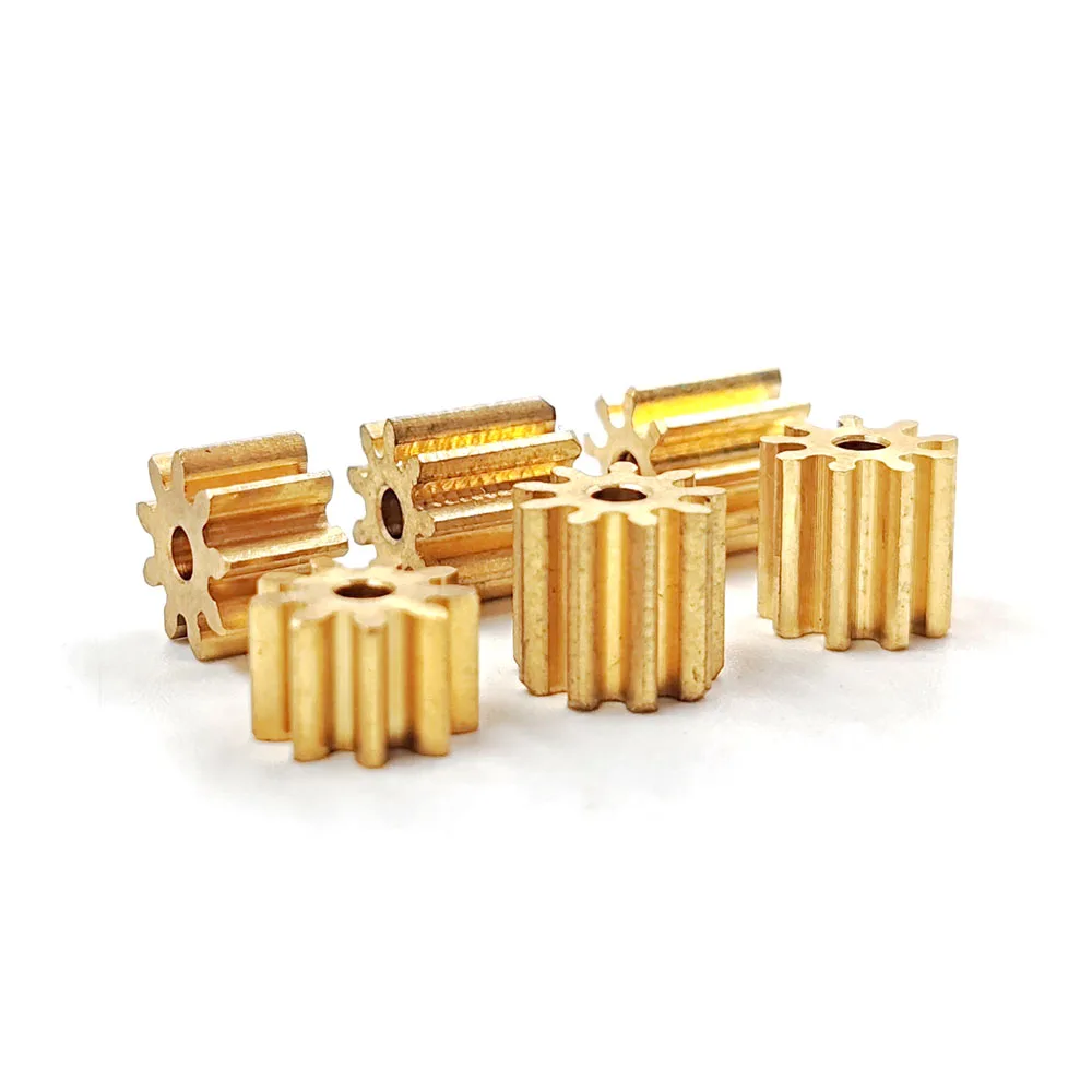 92A 0.7M Copper Gear 9 Teeth Hole 1.98mm Thickness 5/7mm Outer Diameter 7.4/ 7.7mm Small Metal Pinion Gears
