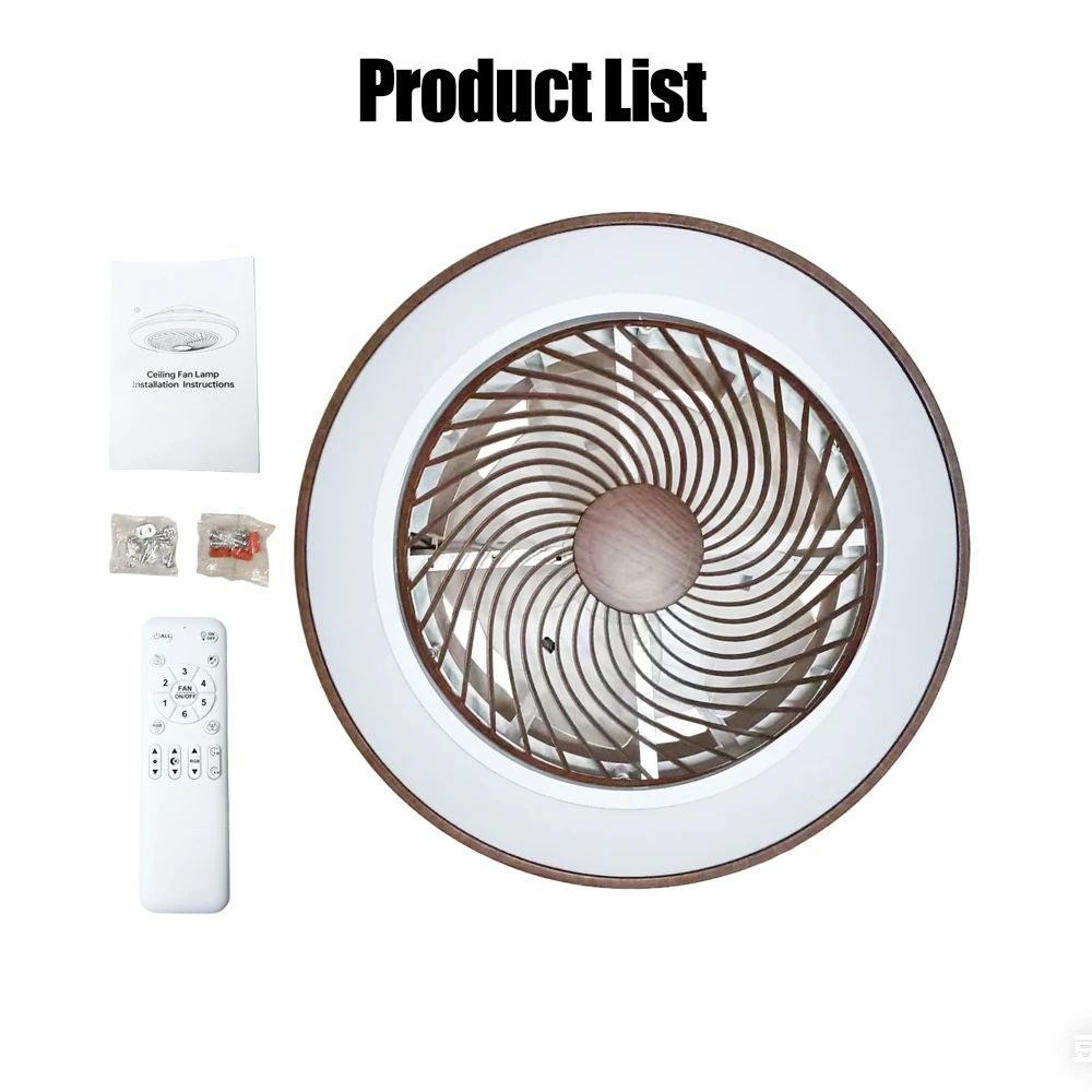 110V/220V RGB-plafondventilator met afstandsbediening, luchtgeleidingswiel – 6 snelheden instelbaar/traag dimbaar, stille ventilatorlamp voor de slaapkamer - afbeelding 2