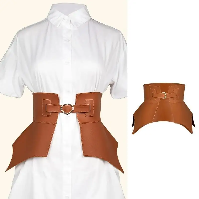 31BB Ladies Wide Stretchy Belt Retro Belt Waistband for Coat Dresses