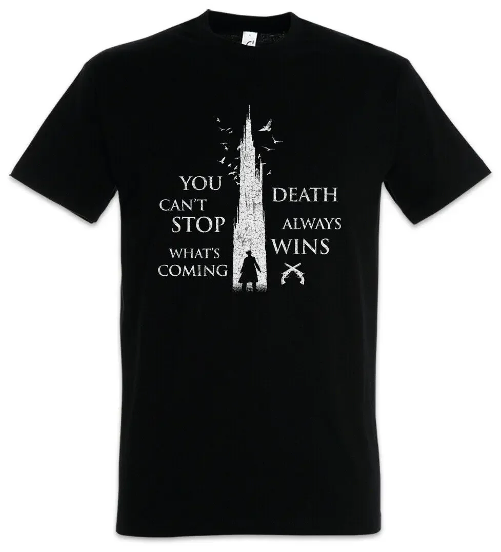 

Death Always Wins. Dark Tower Sign Insignia Logo T-Shirt. Summer Cotton O-Neck Short Sleeve Mens T Shirt New S-3XL