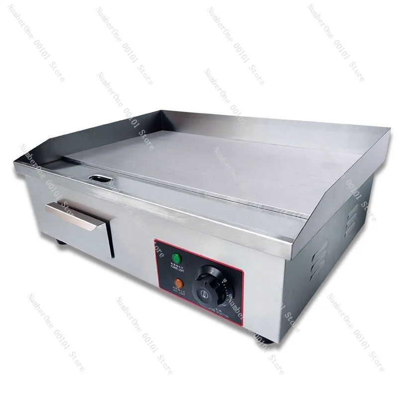 Commercial Electric Griddle Flat Top Baking Machine for Hand Grab Pancake Cold Noodles Teppanyaki Snack Equipment Non Stick Iron