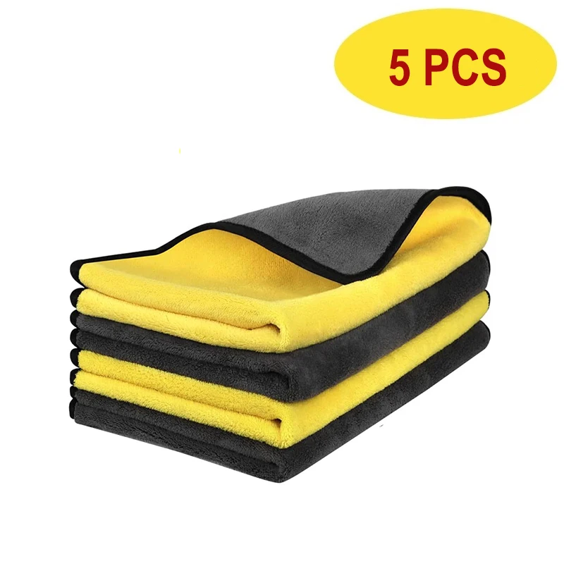 1/5 Pcs Car Wash Microfiber Towel Car Cleaning Drying Cloth Car Care Cloth Microfiber Towel Car Microfiber Cloth