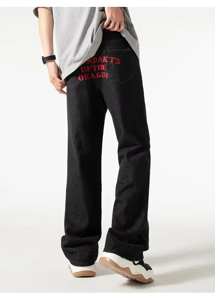 2024 ropa y2k streetwear drachens tickerei sommer neue jeans hose für männer kleidung gerade luxus denim hose pantalon homme – Detail 15