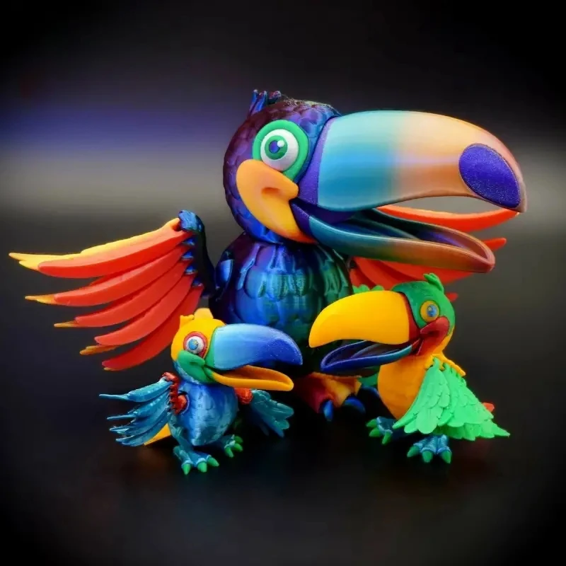 1pc Adorable Whimsical Cockatiel Figurine - Colorful PlasticHome Decor Accent -Unique Conversation Piece for LivingRoom, Office,