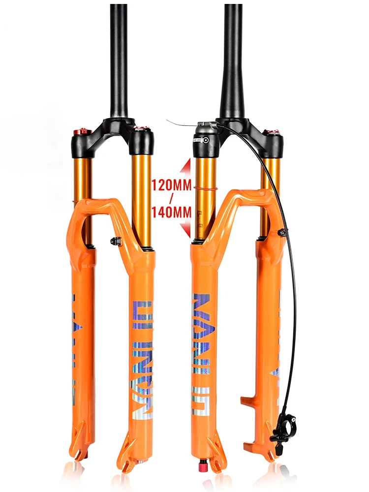 

Nanlio X7 PRO MTB Suspension Forks 26 27.5 29’ 34 Tube 120/140 Travel Damped Rebound Adjustment Quick Release/Thru Axle Air Fork