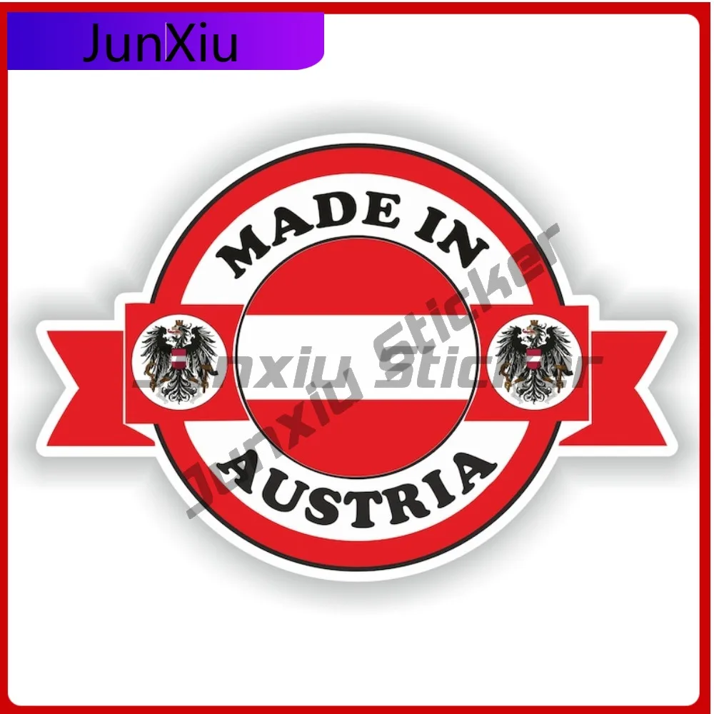 

Made In Austria National Flag With Emblem Sticker Graphic Auto Rv Stickers Graphics Decals Suv Outdoor Camping Sticker Car Decor